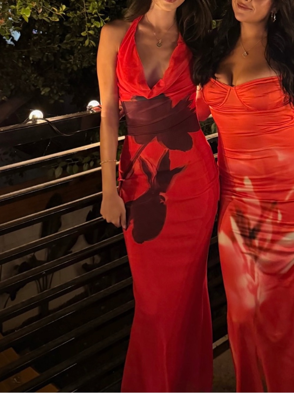Princess Polly Red Floral Maxi Halter Dress